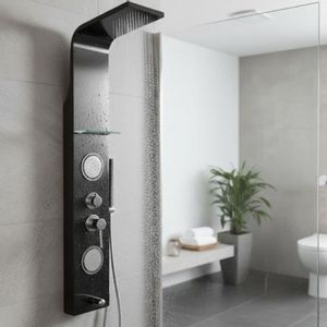 Ducha Escocesa con 2 Jets Direccionables Hidromasaje Waggs Negro