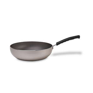 Wok De Aluminio Antiadherente Con Tapa Y Manijas Champagne Brinox Saffron 7200/364