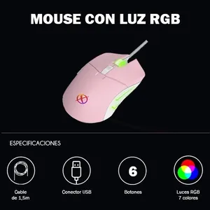 Kit Mini Teclado Español + Mouse Xinua Km3 Rosa Inalambrico