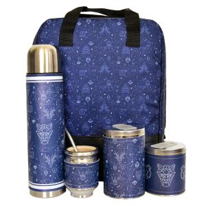 Equipo de mate con mochila con porta notebook OKI Coleccion Azul