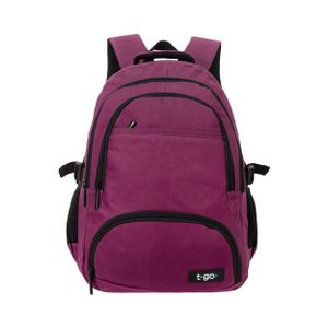 Mochila Porta Notebook Urbana Diseño Lisa 25l Color Bordo