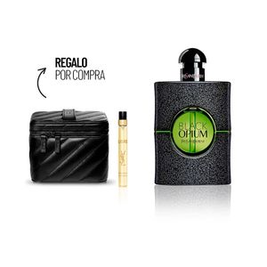 Kit Perfume Mujer Yves Saint Laurent Black Opium Illicit Green EDP 75 ml + Vanity + Travel Size