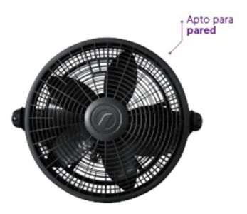 Ventilador Turbo 16 Apto Piso - Pared - Techo Solei Iv16 Color de la estructura Negro/Color de las palas Negra