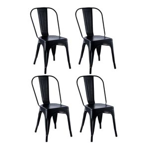 Silla Tolix Garden Life Negro x4