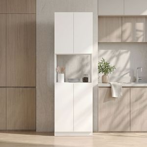 Mueble Organizador Alacena Despensero Cocina Blanco 4 Puerta Blanco