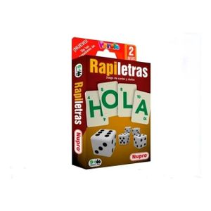 Juego De Cartas Rapiletras Nupro Cartas Y Dados 