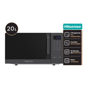 Microondas Hisense 20 L Negro Panel Tactil H20MO45BKHB07