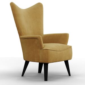 Sillon Olivia Pana Gold Lustre Negro