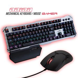 Combo Teclado Mecánico + Mouse Óptico Gamer Orion Level Up