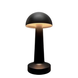 Lampara Velador Hongo Tactil Led 3 Tonos Luz Regulable Usb  BNB 57462 - Metalizado Negro