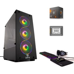 Pc Armada Gamer Amd Ryzen 5 8600g 16gb Ssd 480gb Fuente Atx Teclado Auricular C/mic Mouse Pad Rgb