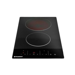 Anafe Peabody Eléctrico Vitrocerámico 2 Hornallas Negro