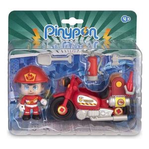 Pinypon Action Moto Bombero Con Figura Y Accesorios Muñeco
