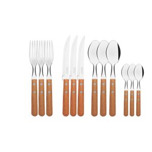 Set Cubiertos Tramontina X12: Cuchillo, Tenedor Y Cucharas