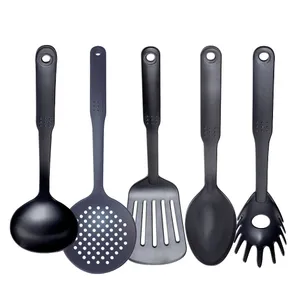 Set De 5 Utensilios De Cocina De Teflon Con Mango De Acero