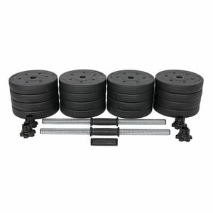 Kit Mancuernas + Barra GBFW261 50Kg Tope A Rosca Discos Pesas