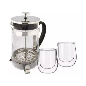 Cafetera Hudson Prensa Francesa 600ml + 2 Vasos