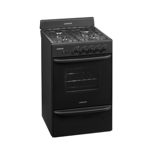 Cocina A Gas Longvie 12331g 56cm Grafito Cajón Parrilla