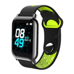 Reloj Smartwatch Pulsera Fitness Toma Pulso Bluetooth Negro Verde
