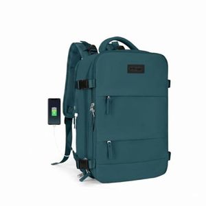 Mochila de Viaje Carry On para Cabina de Avion Porta Notebook Waggs Verde Azulado