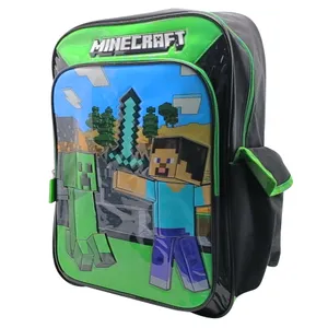 Mochila Minecraft de 16 con carro bolsillo grande