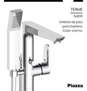 Griferia De Piso Piazza Duchador Pie Banera Isla Terme Cromo