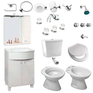 juego de baño completo griferia inodoro Vanitory c97 EG