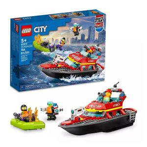 Lego City 60373 Lancha De Rescate De Bomberos 144 Piezas
