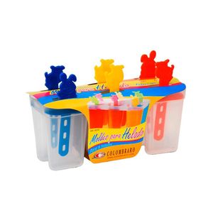 Moldes Para Helado Palitos X6 Plastico Freezer Multicolor - Colombraro