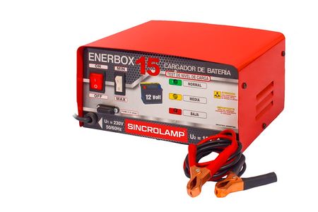 Cargador de Baterias Sincrolamp Enerbox 15 7 amp 12v Rojo