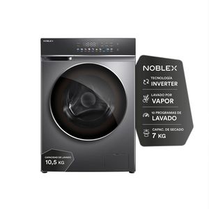Lavasecarropas Carga frontal Noblex 10,5 Kg 7 Kg 1200 RPM NOLS1057DGN