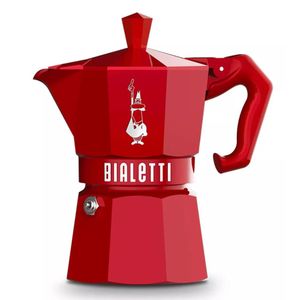 Cafetera Bialetti Exclusive Moka 3 Tazas Color Rojo