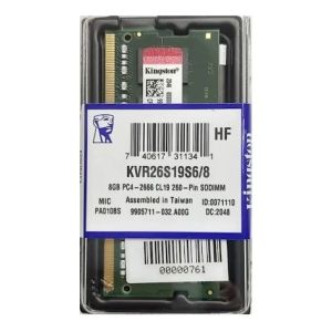 MEMORIA  8 GB KINGSTON2666 DDR4 NO-ECC SODIMM KVR26S19S6/8
