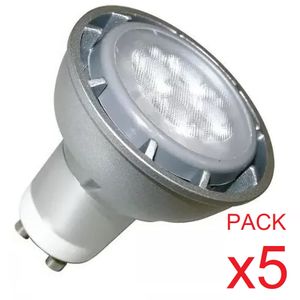 LAMPARA DICROICA LED GU10 7W LUZ DIA TBCin Pack x5