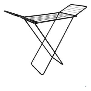 Tendedero De Suelo Para Ropa, Acero, Con Solapas, Delgado, Negro