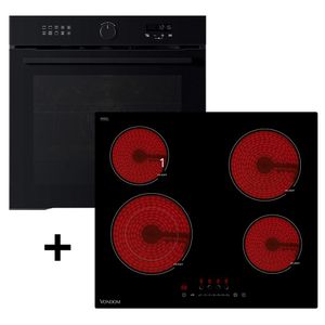 Combo Vondom Horno Digital Empotrable 60cm + Anafe Vitrocerámico 60cm