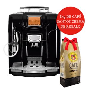 Cafetera Espresso Automática ME712 Black + Santos Crema