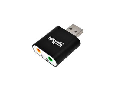 Conversor USB a audio Nisuta NSCOUSAU22 Negro
