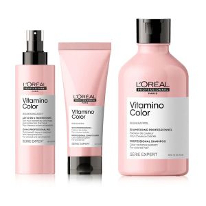 Kit Capilar Loreal Professionnel Serie Expert Vitamino Color Shampoo + Conditioner + Spray