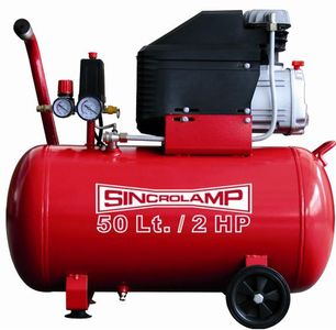 Compresor de aire Sincrolamp 50 litros 2 HP Rojo
