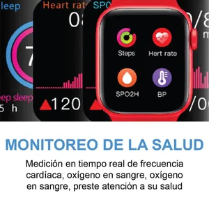 Smartwatch Reloj Inteligente Fitness Notificaciones Multideporte Rojo - Main Image