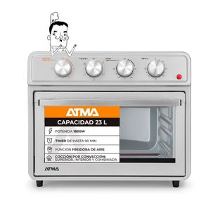 Freidora de Aire Atma y Hornito Eléctrico HGFA2323PI 23Lts Silver