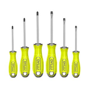 Juego De 6 Destornilladores Phillips Plano Dyllu By Total