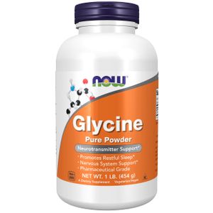 NOW Suplementos, polvo puro de glicina, promueve