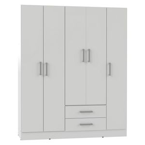 Placard Bahia 150cm 5 Puertas 2 Cajones Orlandi - Blanco