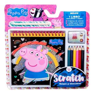 Scratch Peppa Pig Libro Para Colorear Y Raspar Con Accesorio