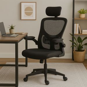 Silla de Oficina Escritorio Alta Ergonomica Negra Niviko