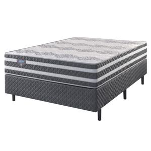 CONJUNTO SOMMIERS Y COLCHOM ESPUMA 2 PLAZAS PREMIUM 130X190 ALTO 28 CM D28