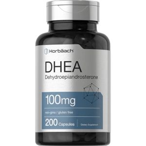 Horbäach DHEA 100mg , 200 Cápsulas , Suplemento