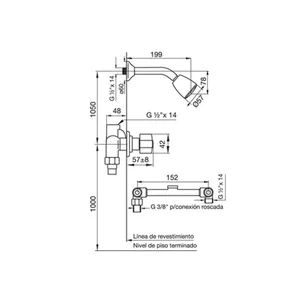 Grifería de Ducha de Embutir Fv Arizona Plus sin Transferencia